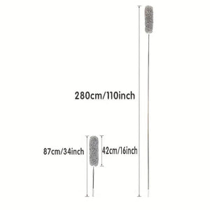 Telescopic Grey Dust Mop – Long Handle Microfiber Duster (Extendable)