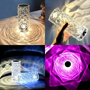 Crystal RGB Touch Lamp – Diamond LED Night Light with Remote (Multicolor Ambient Lamp)