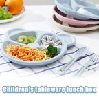 Pack of 3 Panda Shape Kids Plate – 3 Compartment Cartoon Dinner Plate