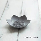 Pack of 3 Silicone Flower Soap Holder with Brush Base – Anti-Slip Self Draining Soap Dish