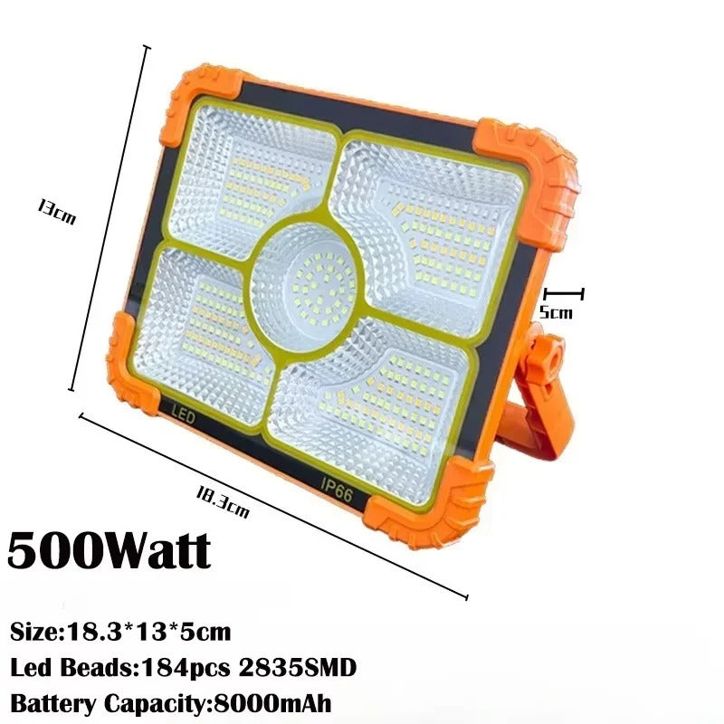 Murcy Portable Solar LED Light – Rechargeable Outdoor Flood Light | Waterproof Emergency Lamp