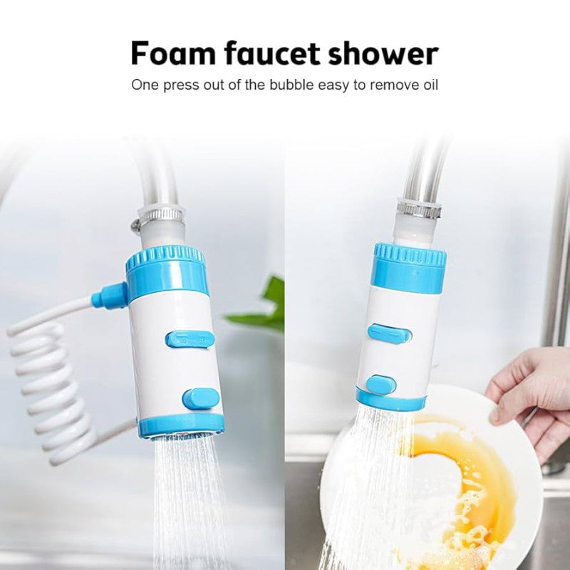 Multi-Functional Faucet Extender – Kitchen Tap Shower with Foam & Spray Modes