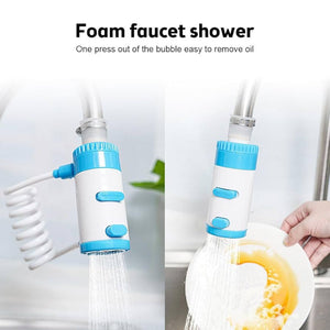 Multi-Functional Faucet Extender – Kitchen Tap Shower with Foam & Spray Modes