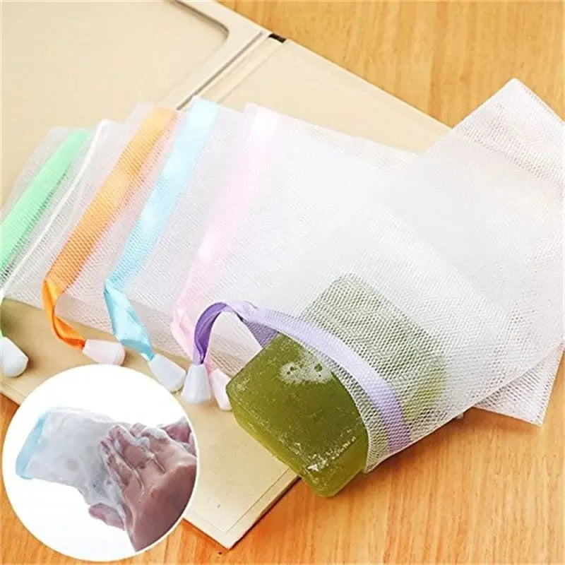 Pack of 3 Soap Saver Bag – Foaming Mesh Soap Net for Rich Lather & Zero Waste