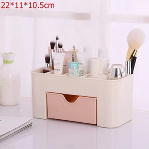 Cosmetic Organizer Box with Drawer – Makeup & Skincare Storage Holder