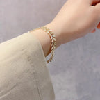 Golden Jewelry Set for Women – Necklace, Bracelet & Earrings Set