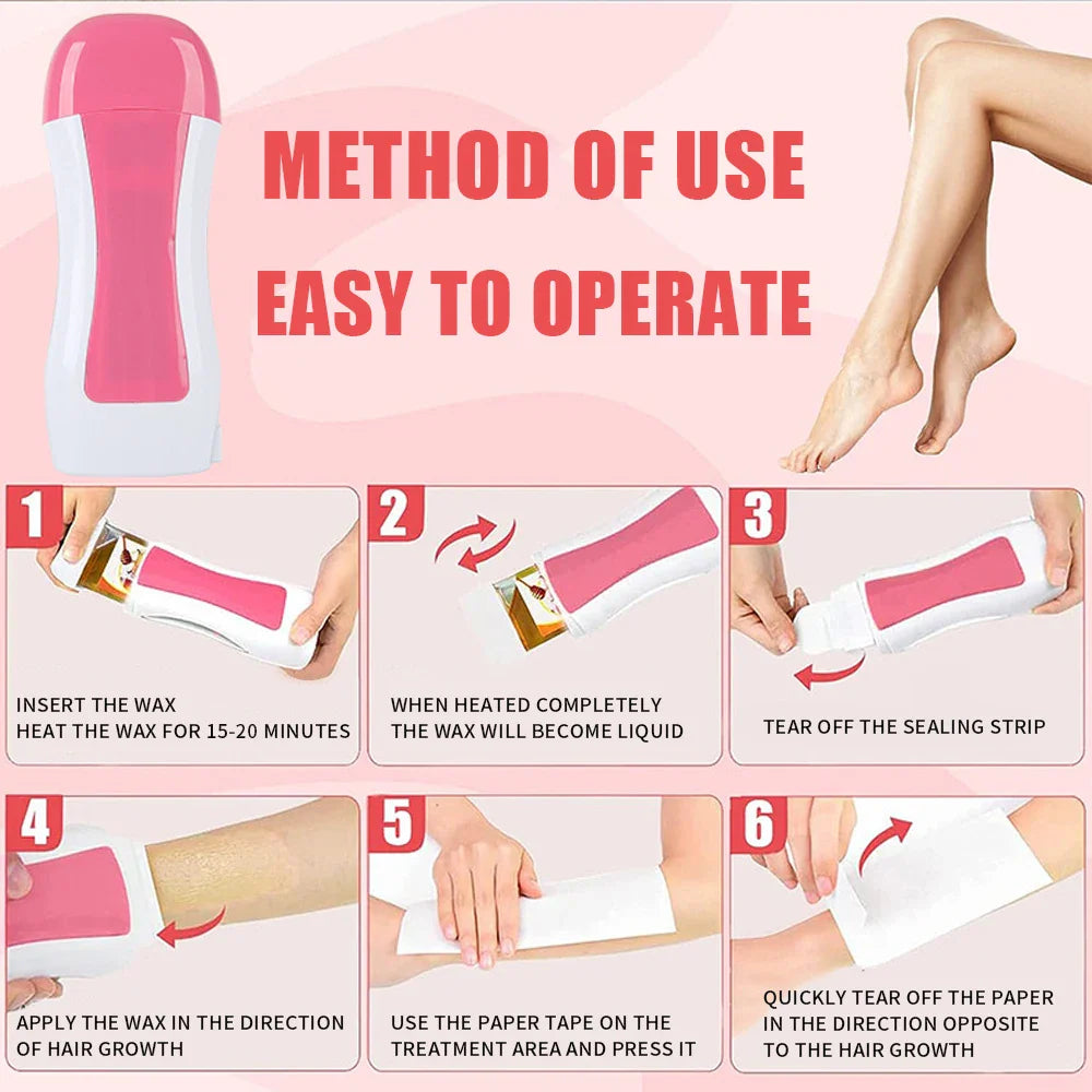 Professional Roll-On Wax Heater – Electric Wax Depilator Machine for Smooth Hair Removal
