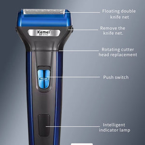 Kemei 3 in 1 Grooming Kit KM-6332 – Hair Clipper, Shaver & Nose Trimmer (Rechargeable)