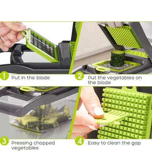 16 in 1 Vegetable Chopper & Mandoline Slicer – Multi Cutter Kitchen Tool with Storage Box