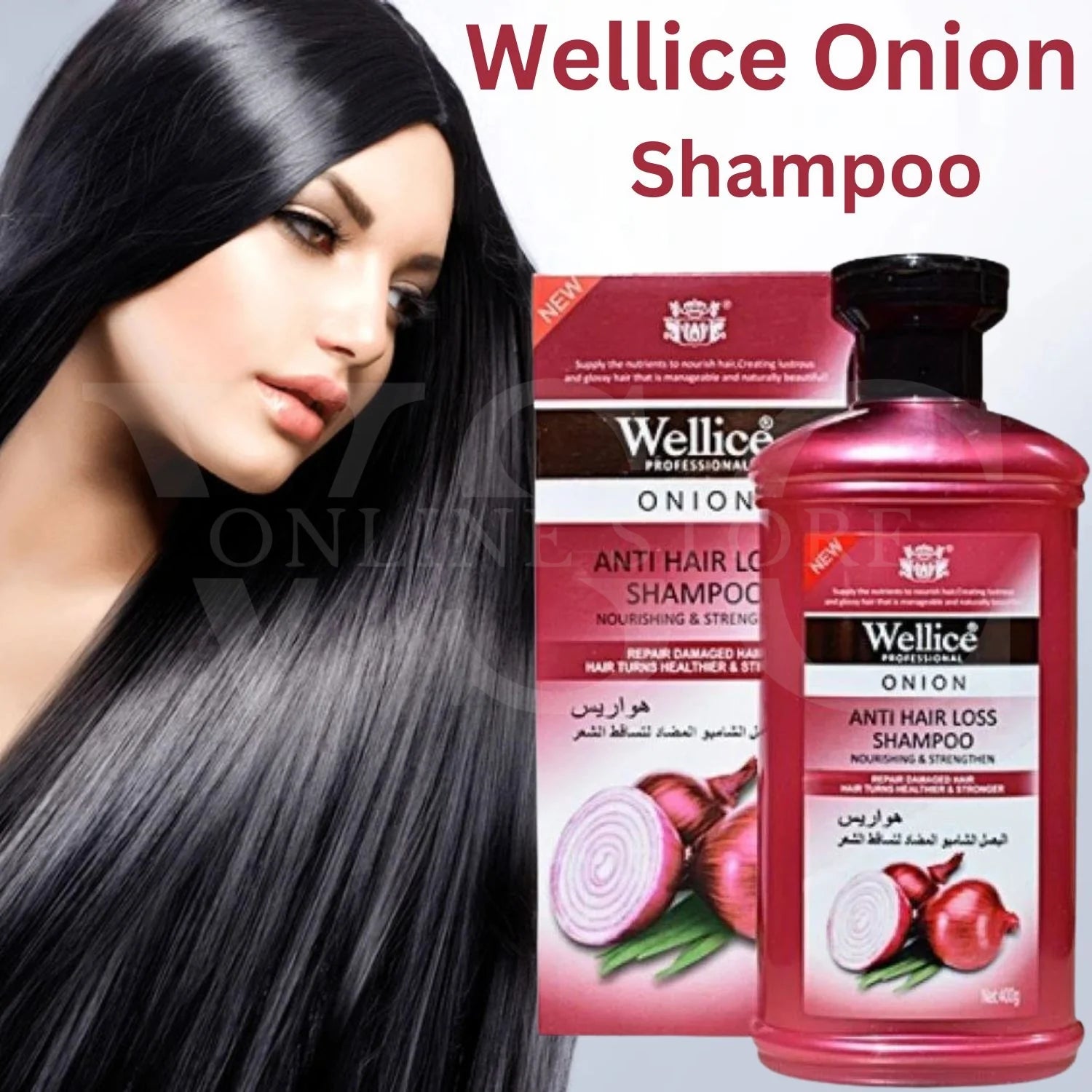 Onion Shampoo – Anti Hair Fall & Hair Growth Shampoo for Strong Smooth Hair