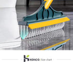 2 in 1 Brush Mop with Squeegee – Floor Scrubber & Water Wiper Cleaning Tool