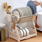 2-Tier Comfort Kitchen Rack – Dish Drying Rack with Cutlery Holder