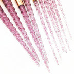 Glitter Pagoda 7pcs Makeup Brush Set – Crystal Handle Cosmetic Brushes Kit