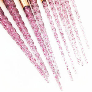 Glitter Pagoda 7pcs Makeup Brush Set – Crystal Handle Cosmetic Brushes Kit