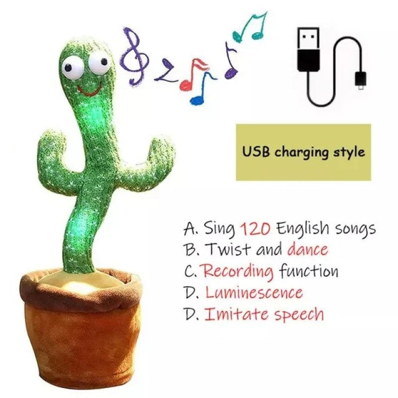 Dancing Cactus Toy for Kids – Talking, Singing & Mimicking Toy