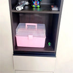Multi-Layer Desk Organizer Box – Portable Storage Case with Compartments