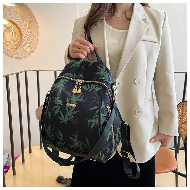 Ladies Croos Body Bag Black and Printed