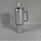 Simple Stainless Steel Tumbler – Large Capacity Insulated Coffee Cup with Handle