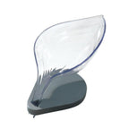 Pack of 2 Soap Leaf Holder – Self Draining Leaf Soap Dish with Suction Base | Bathroom Sink Organizer