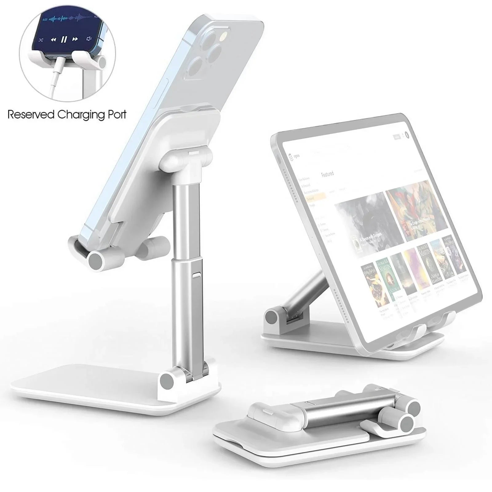Adjustable Mobile Stand – Foldable Desk Phone Holder with Anti-Slip Base