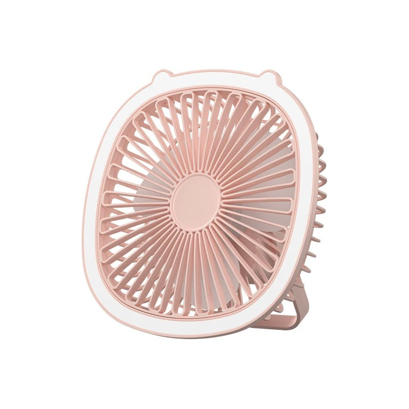 3 in 1 Portable Desktop Fan with LED Light – Table, Wall & Ceiling Hanging Fan (Rechargeable)
