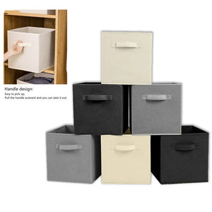 Pack of 2 Foldable Toy Storage Box – Multi-Purpose Fabric Organizer with Handle