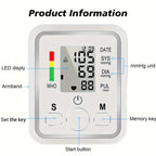 Digital Blood Pressure Monitor – Fully Automatic BP Machine with LCD Display
