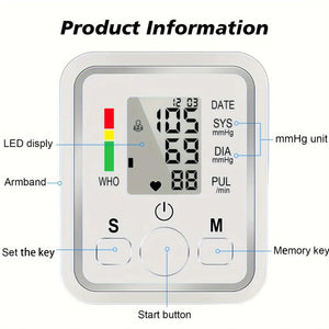 Digital Blood Pressure Monitor – Fully Automatic BP Machine with LCD Display