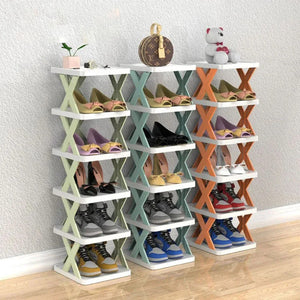 5 Layer X Shape Shoe Rack – Stylish Multi-Tier Space Saving Shoe Organizer