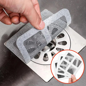 Adhesive Sink Drain Patch (Pack of 20) – Anti-Clog Hair Catcher Filter | Kitchen & Bathroom Drain Protector