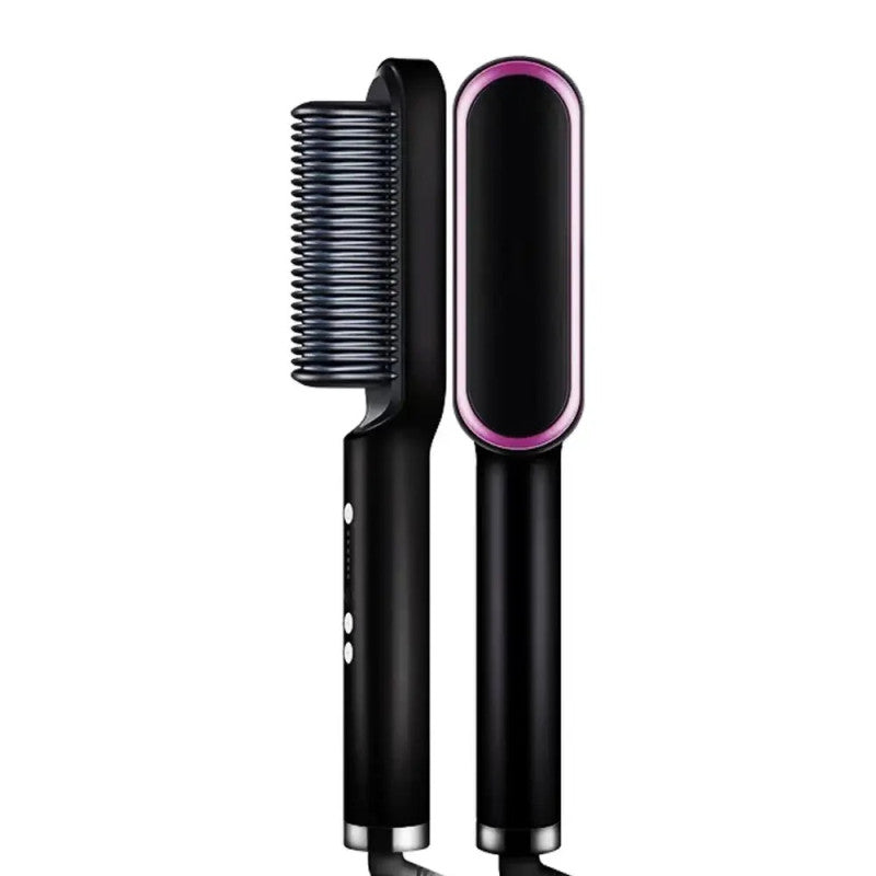 Hair Straightener Brush – 2 in 1 Fast Heating Straightening Comb (Dry & Wet Use)