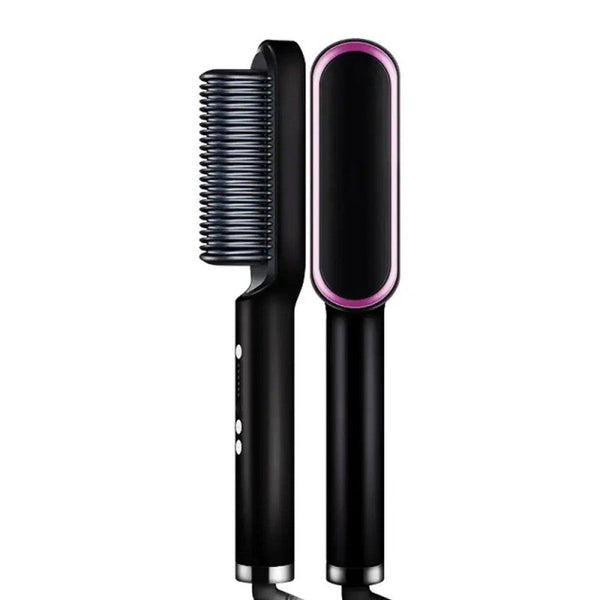 Hair Straightener Brush – 2 in 1 Fast Heating Straightening Comb (Dry & Wet Use)