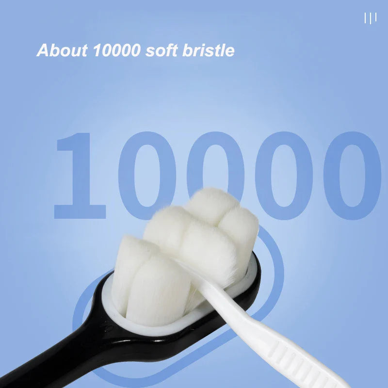LOTUS Soft Toothbrush – Ultra Soft Bristles Adult Brush (White/Black Premium Design)