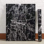 Black Marble Sticker Sheet (60x200cm) – Self Adhesive Waterproof PVC Kitchen Countertop & Cabinet Cover