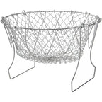 Chef Basket – Stainless Steel Folding Fry & Strainer Basket | Multi Purpose Cooking Basket