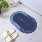 Oval Bath Mat – Anti-Slip Waterproof Bathroom Mat | Soft Quick Dry Shower Floor Mat