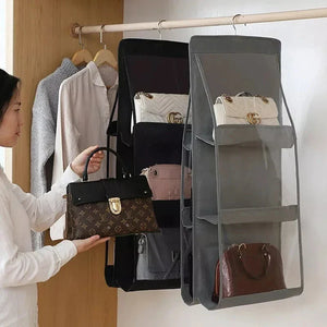 Buy 1 Get 1 Free Hanging Purse Organizer – Wardrobe Handbag Storage with Multiple Pockets