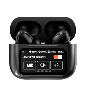 A9 Smart Tactile Wireless Earbuds – Touch Screen Display, Noise Reduction & Bluetooth