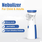 Portable Mesh Nebulizer Machine – USB Rechargeable Silent Inhaler for Kids & Adults
