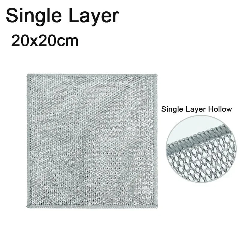 Wire Cleaning Cloth (Pack of 10) – Heavy Duty Metal Scrubber Pads | Non-Scratch Kitchen Cleaning Cloth