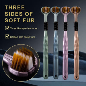 3-Sided Toothbrush (Pack of 2) – U-Shaped Triple Cleaning Brush | Fast & Deep Teeth Cleaning