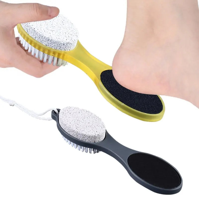 4-in-1 Foot Filer & Scrubber – Callus Remover, Dead Skin Cleaner & Pedicure Brush Tool
