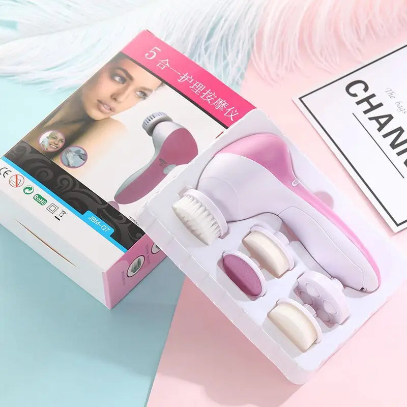 5 in 1 Facial Massager & Cleansing Brush – Electric Skincare Device