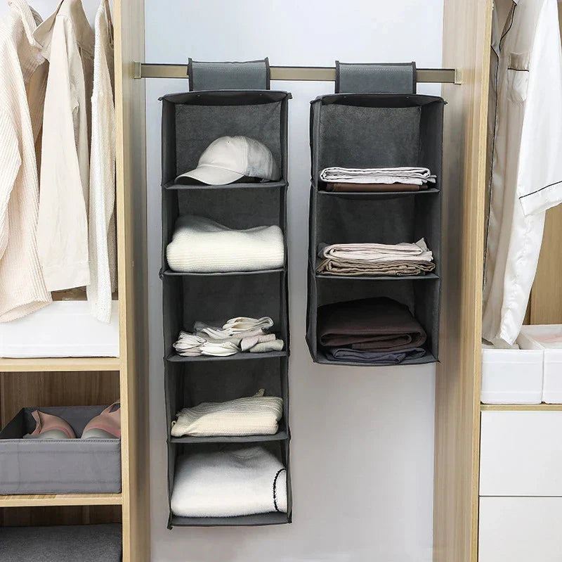 5 Layer Hanging Almari Organizer – Foldable Closet Storage Bag
