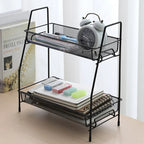 2 Layer Steel Rack – Multi-Purpose Desktop Organizer Shelf