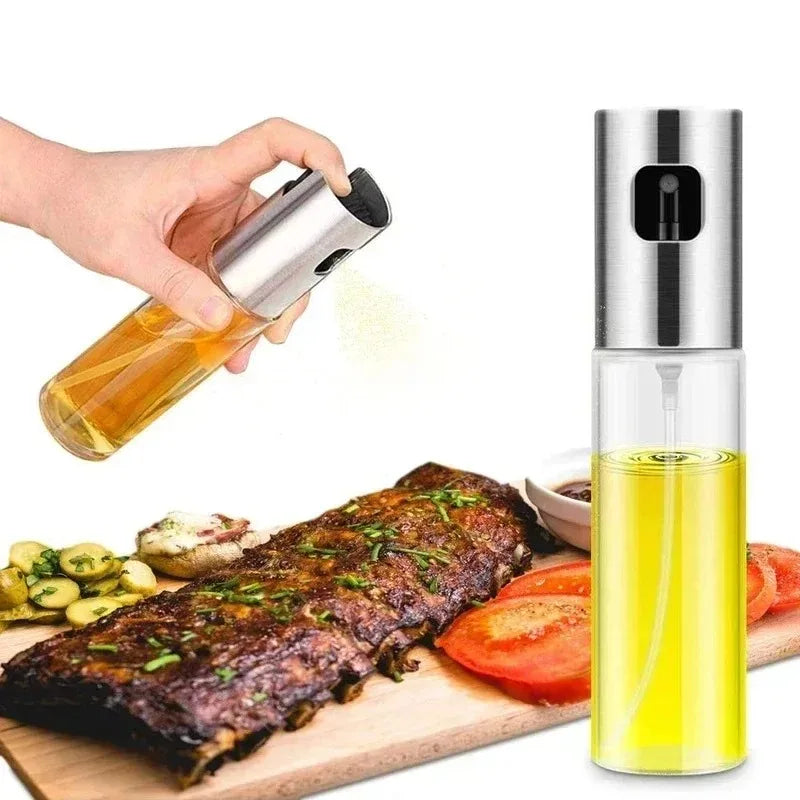 Oil Spray Bottle – Refillable Cooking Oil Sprayer | Kitchen BBQ Olive Oil Dispenser