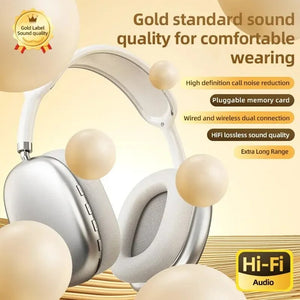 P9 Wireless Bluetooth Headphones – HiFi Stereo Sound, Noise Reduction & Memory Card Support