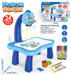 Kids Projector Drawing Table – LED Art Learning Table with Markers