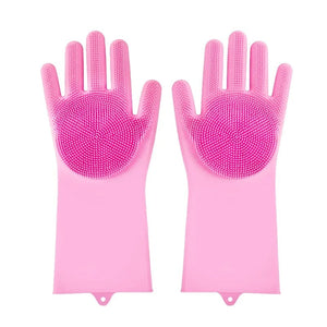 Silicone Washing Gloves – Multi Purpose Cleaning & Dishwashing Gloves with Scrubber