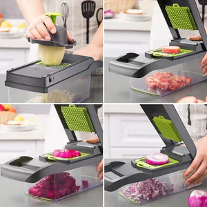 16 in 1 Vegetable Chopper & Mandoline Slicer – Multi Cutter Kitchen Tool with Storage Box